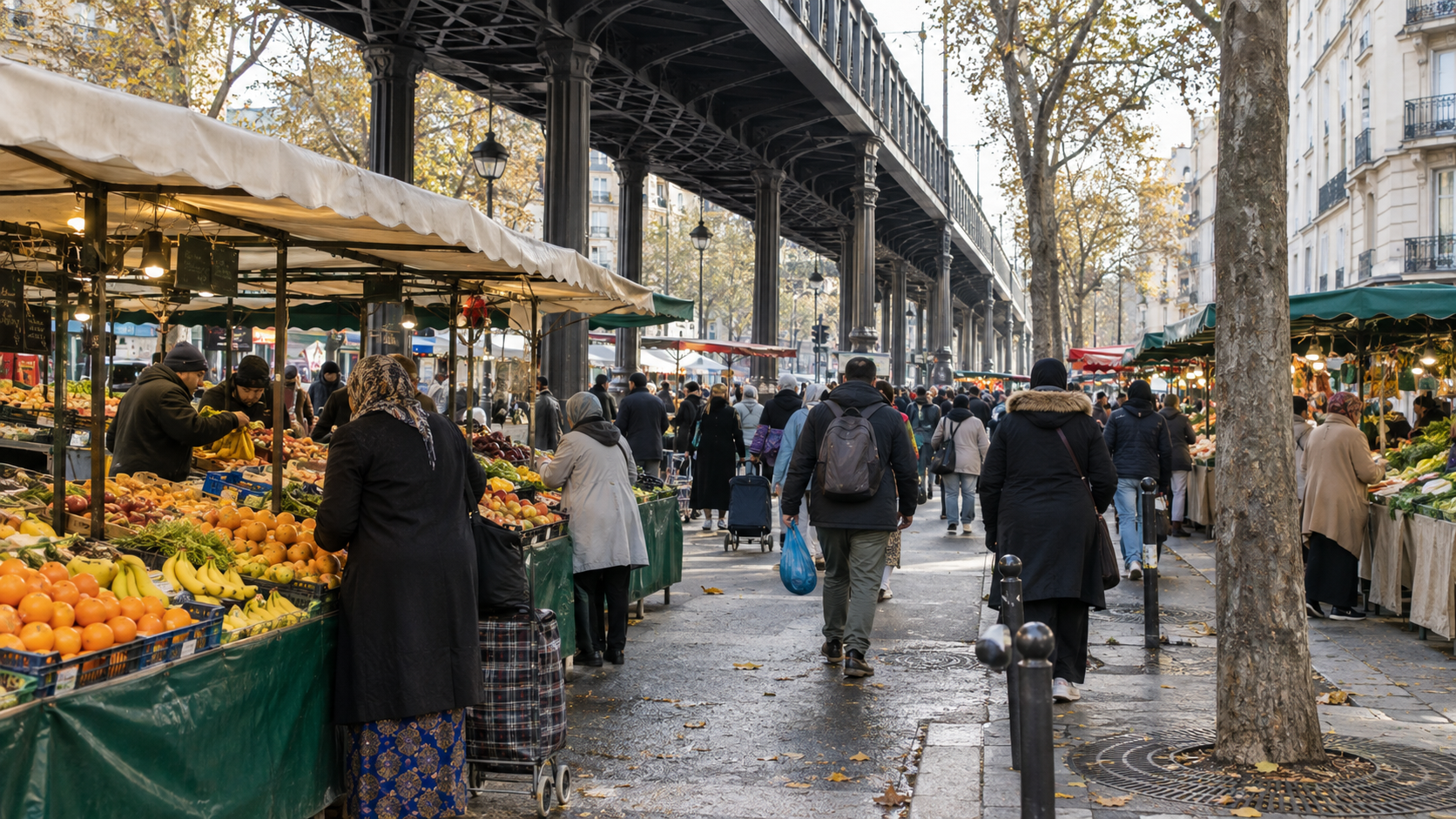 Illustration d’un marché parisien
